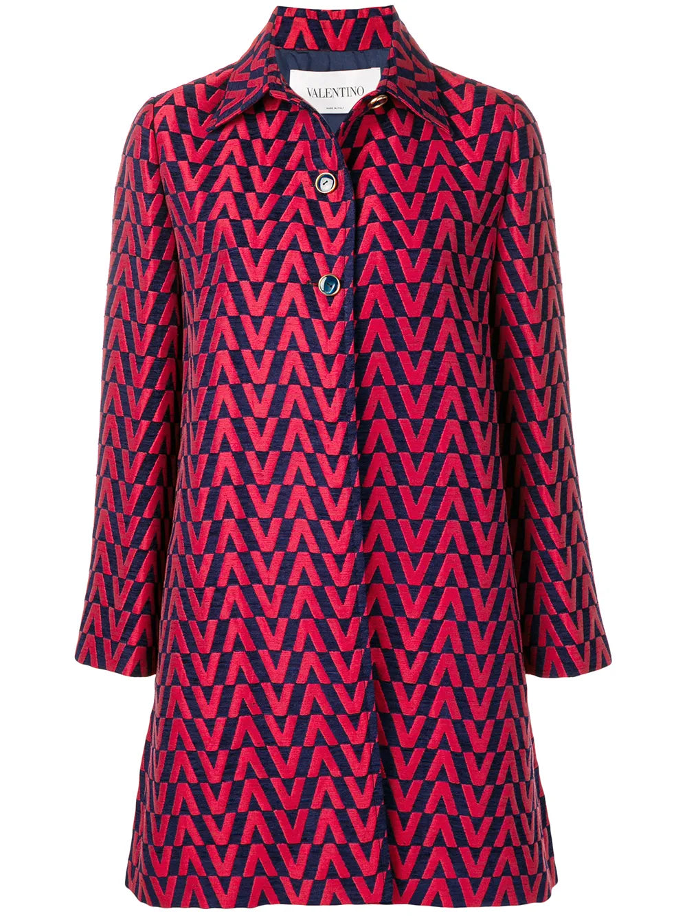Valentino Garavani Brocade Single-Breasted Coat