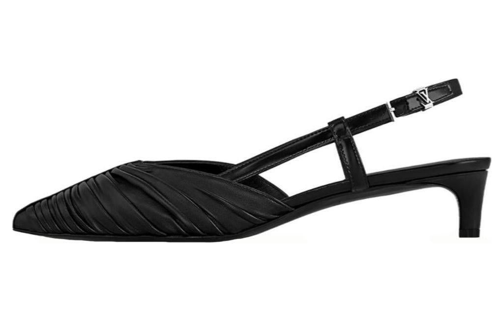 LOUIS VUITTON Allure Slim Heel High Heels 3.5cm Women's Black