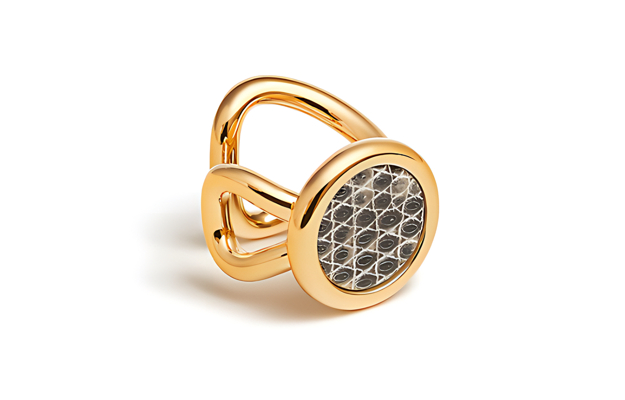 HERMES Clip-On Earrings Women's Gold