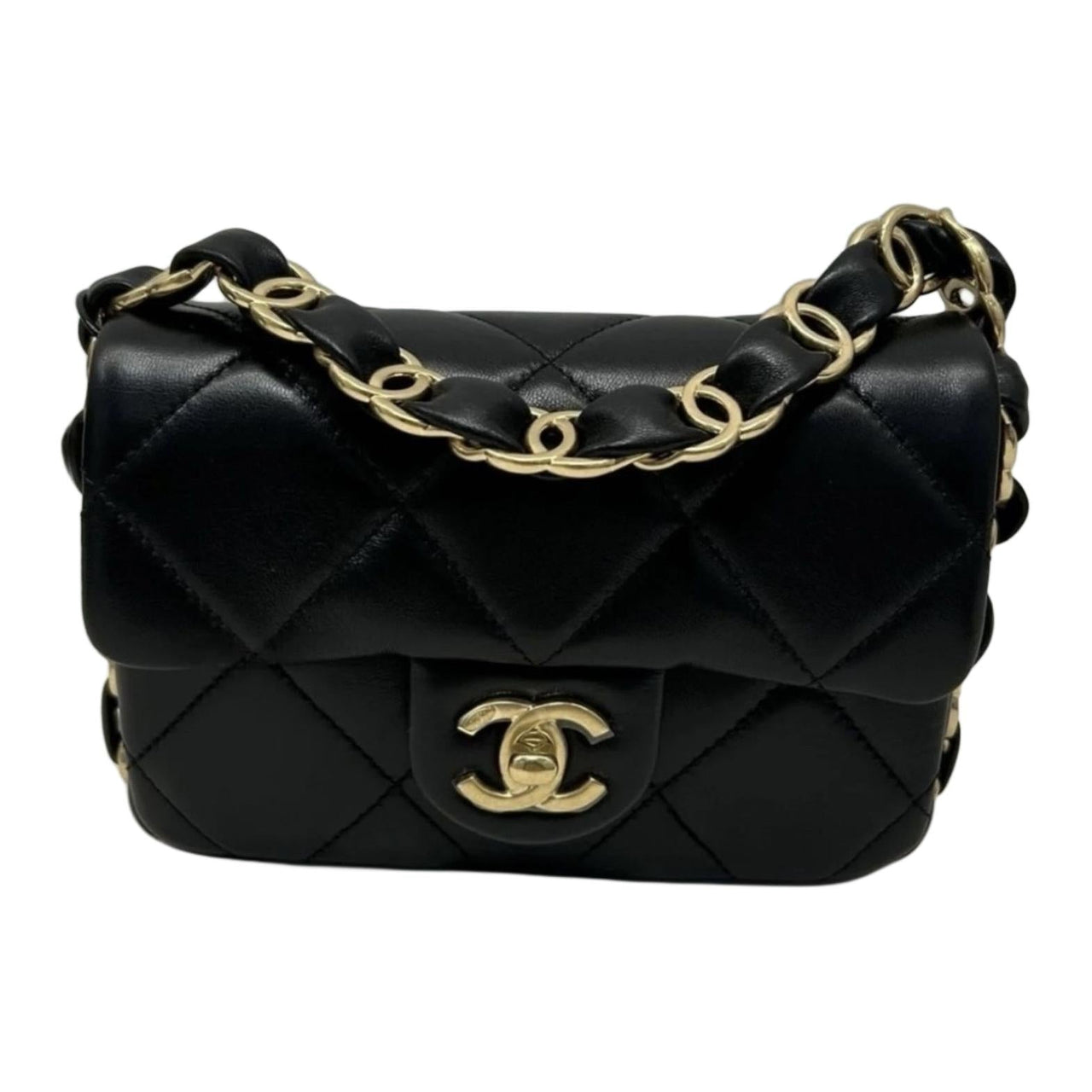 CHANEL Leather Shoulder Bag, Crossbody Bag Women's Black