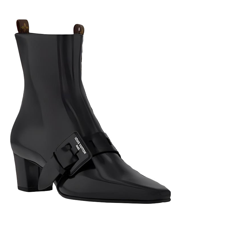 LOUIS VUITTON Fusee Ankle Boots 4.5cm Women's Black
