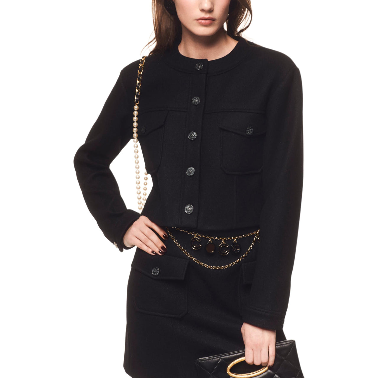 CHANEL 24 Fall Winter Jackets & Coats Women's Black