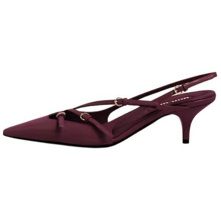 MIU MIU Buckle-embellished Slingback Pumps