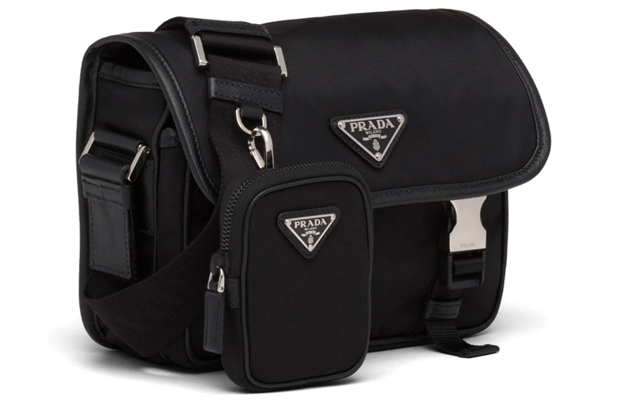 PRADA Nylon Combo Bag, Shoulder Bag Men's Black