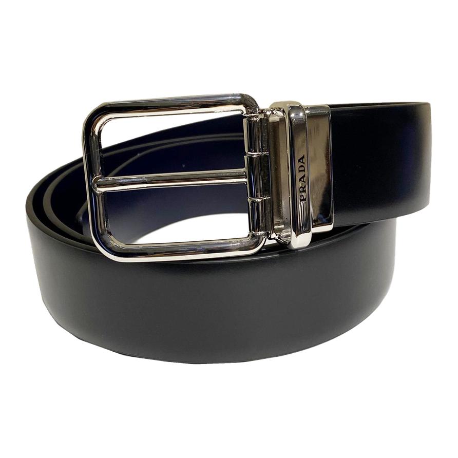 PRADA Leather, Cow Leather Belts Unisex Black