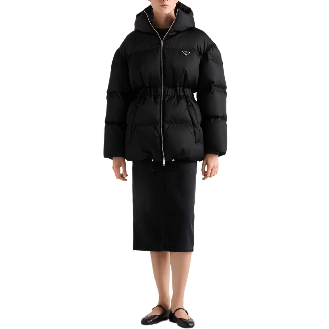 PRADA Zipped Hooded Down Jacket