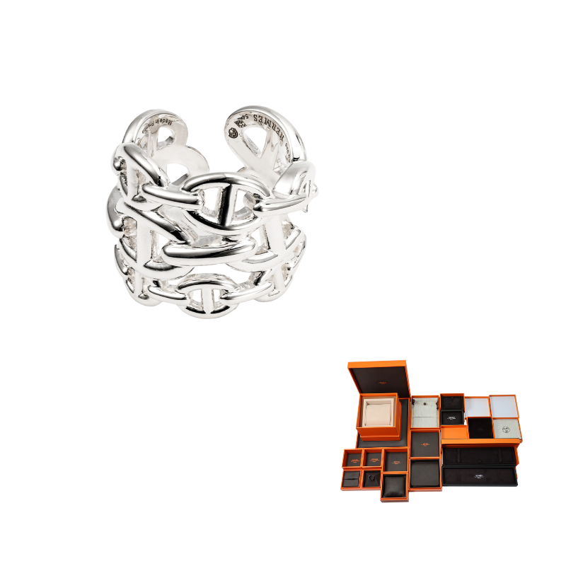 HERMES 925 Sterling Silver Rings Women's