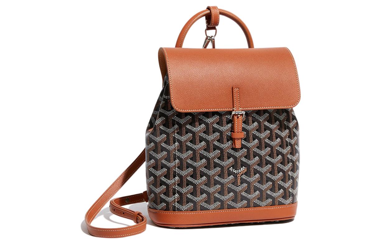 GOYARD Alpin Canvas With Leather Backpack Mini Unisex Brown