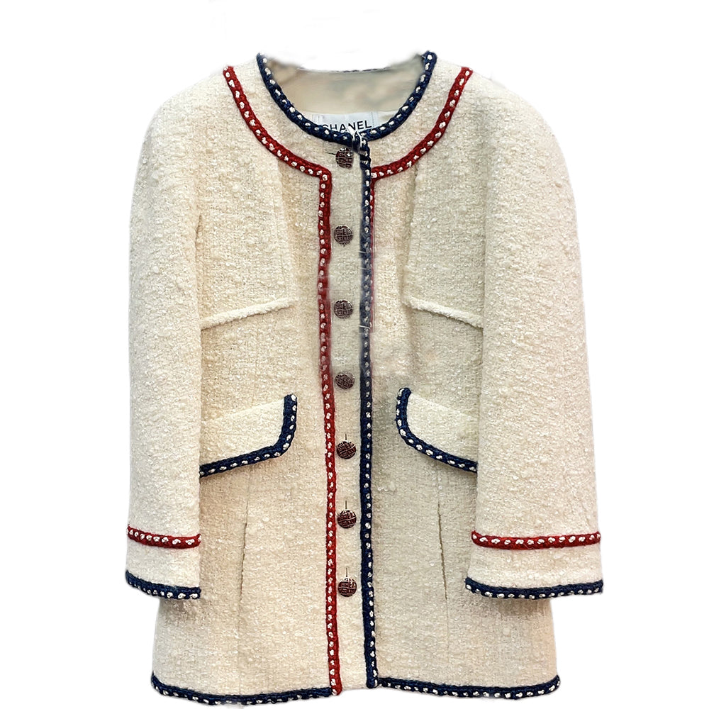 CHANEL 18 Fall And Winter Jackets Coats Women's Beige