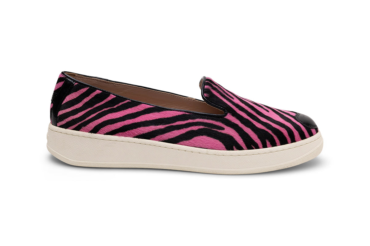 Hogan Zebra-Print Heart-Detail Sneakers