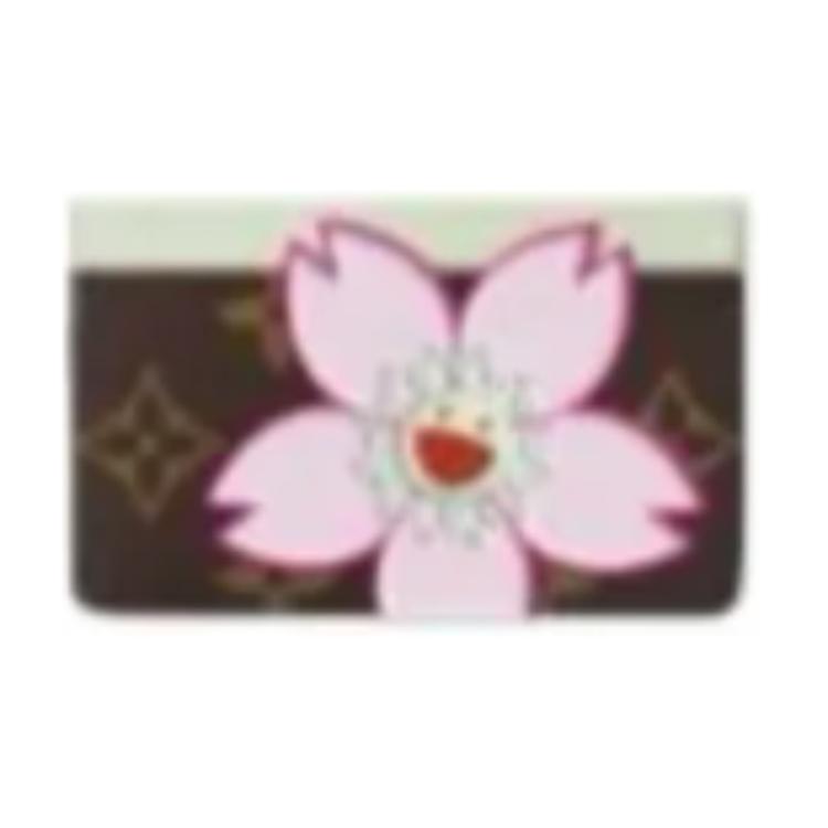 LOUIS VUITTON X Takashi Murakami Card Holder Sakura Brown