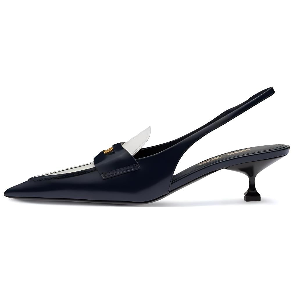 MIU MIU Slim Heel High Heels Women's Blue White