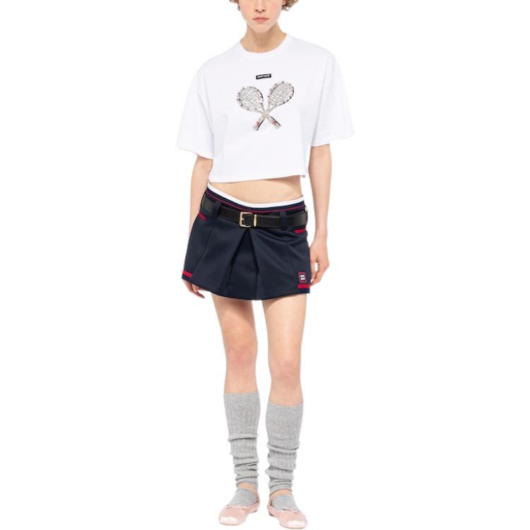 MIU MIU FW22 Crop Top Women's White