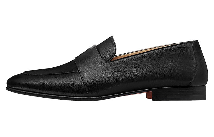HERMES Ancora Loafers Men's Black