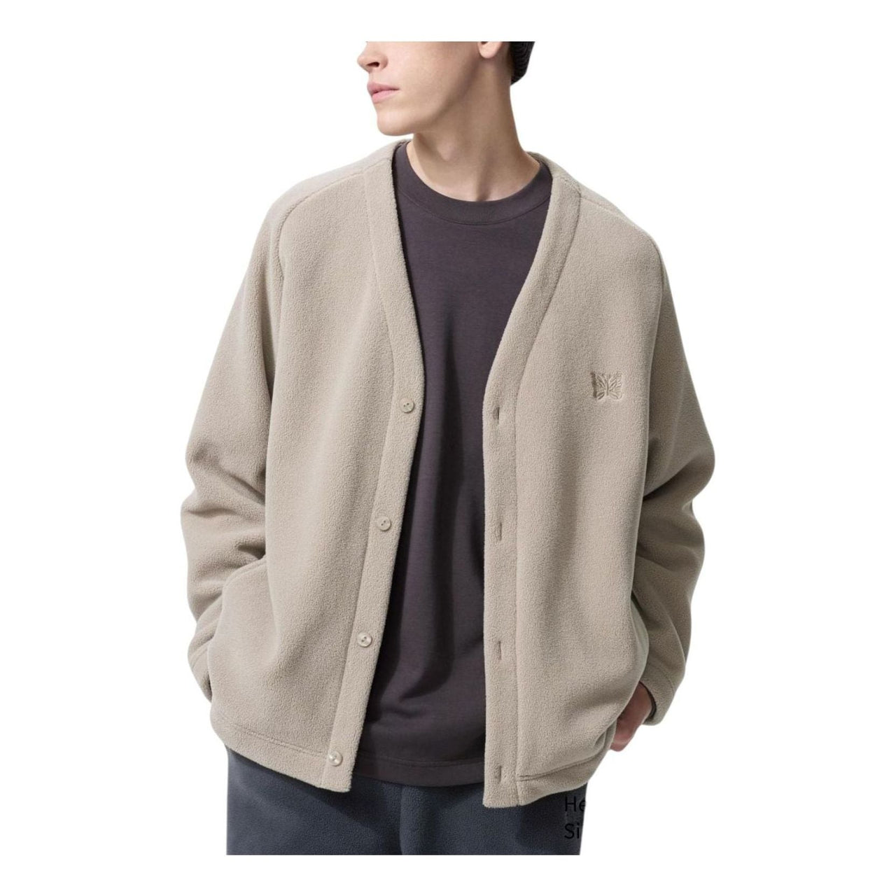 Uniqlo x Needles Oversized Cardigan 'Beige' 483980-31