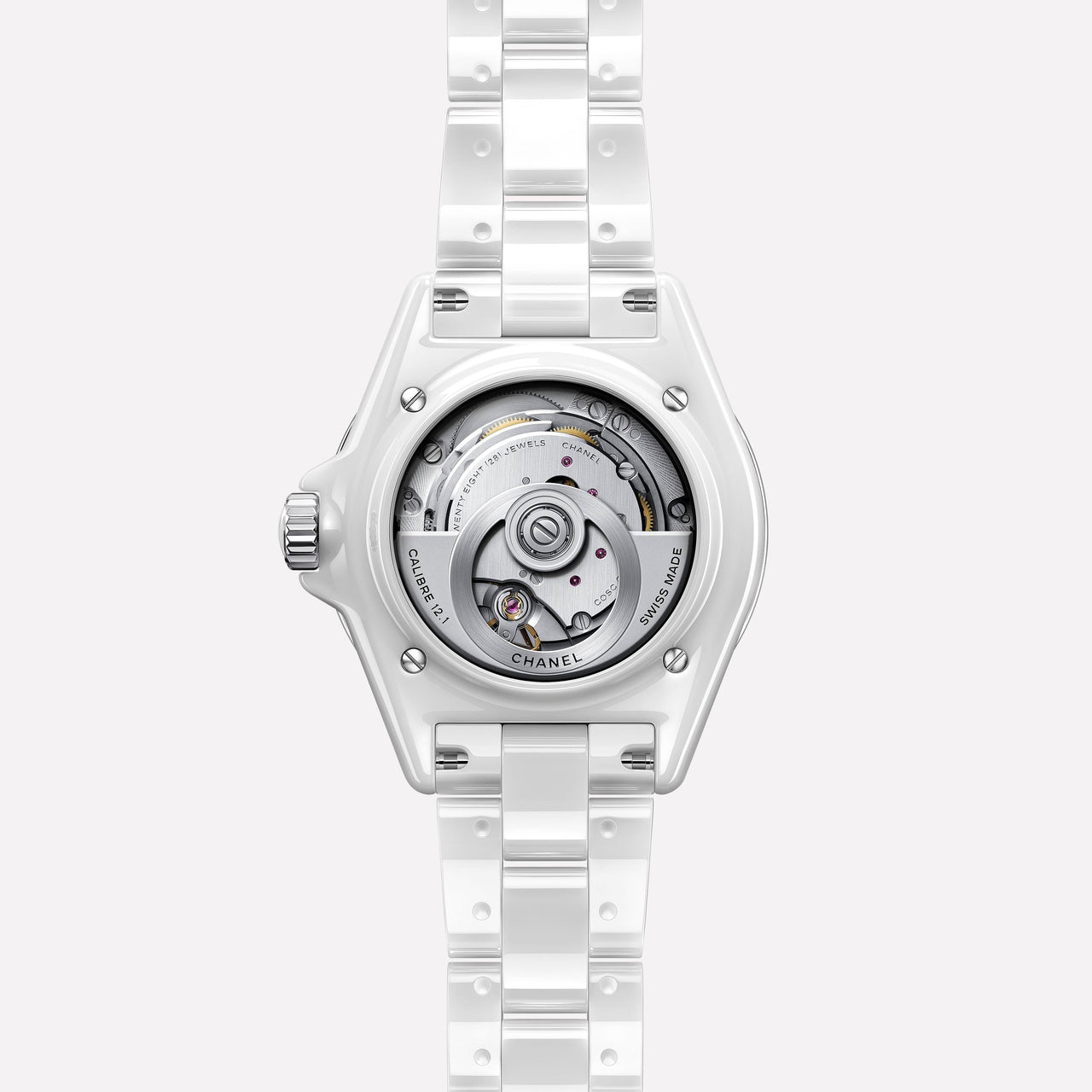 CHANEL J12 Collection Wrist Watch Automatic Mechanical Movement Ceramic Stainless Steel Strap White Dial Unisex
