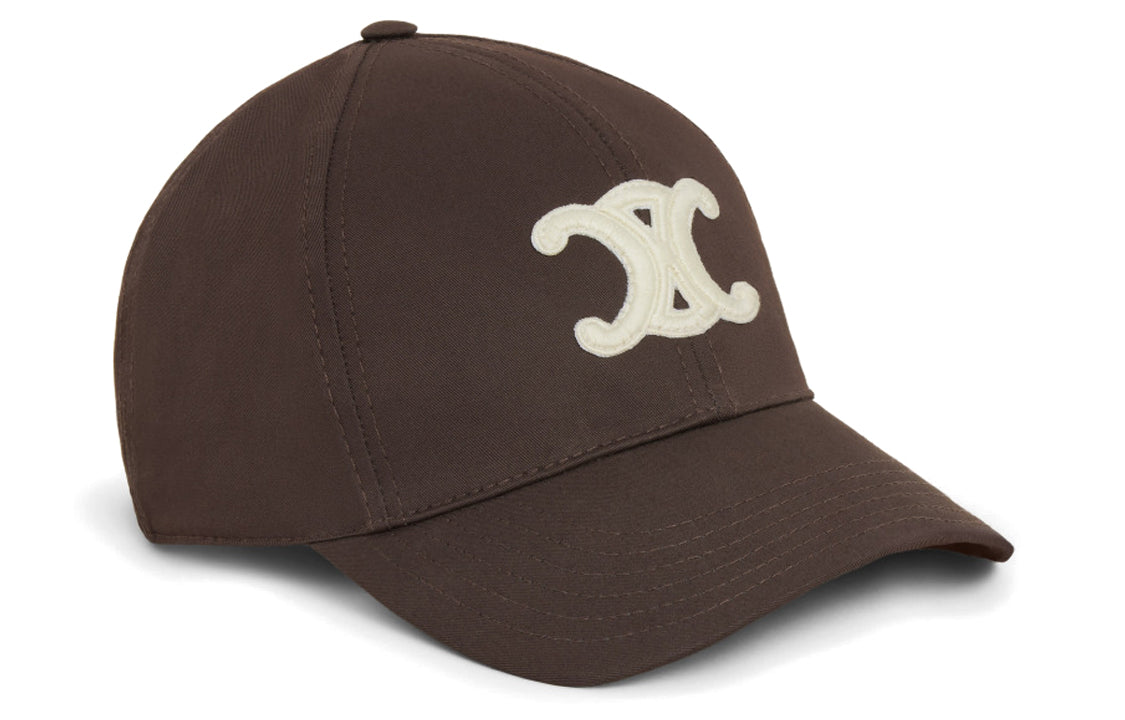 CELINE Cotton Baseball Caps Women's Coffee