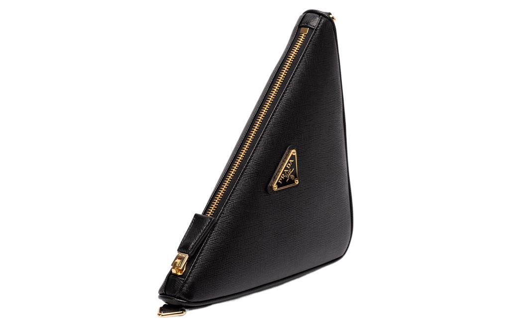 PRADA Leather Handbag Shoulder Bag Women's Black