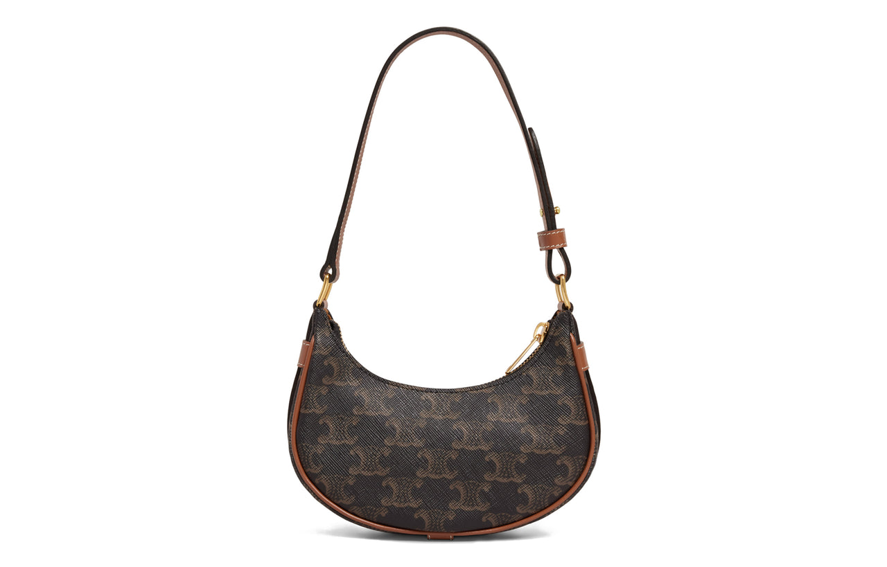 CELINE AVA Cow Leather Binding Shoulder Bag, Handbag, Shoulder Bag Women's Tawny