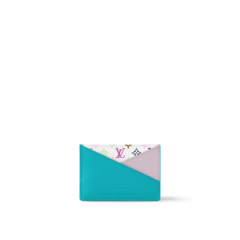 LOUIS VUITTON X Takashi Murakami Criss-Cross Card Holder Multicolored/Kawaii Pink/Washed Blue