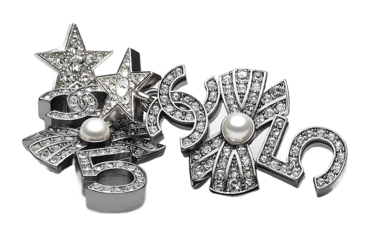 CHANEL Earrings Women's Silver