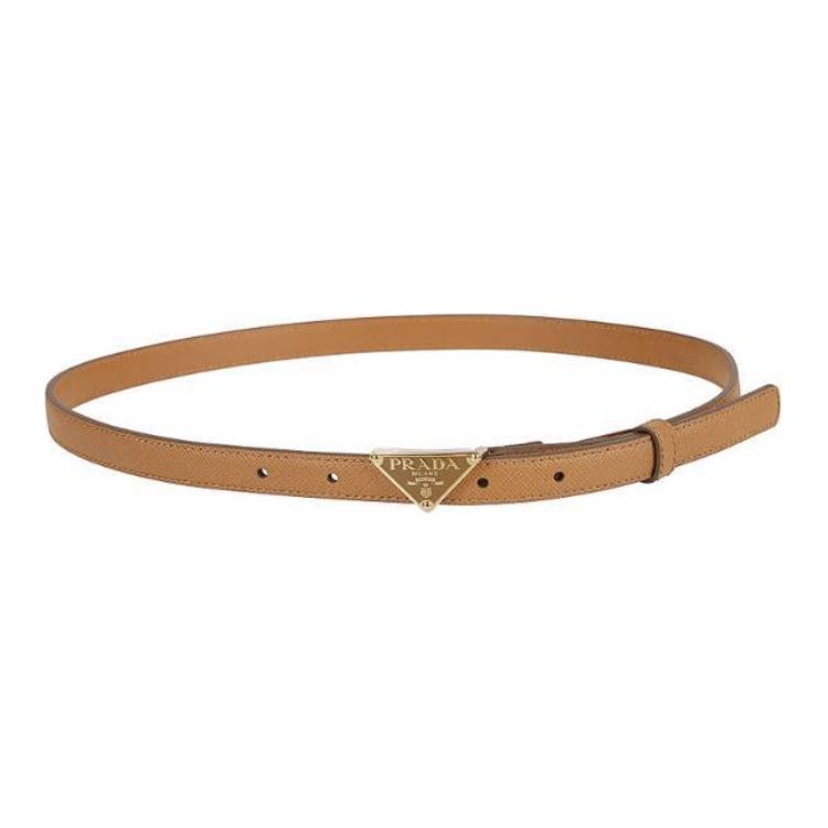 PRADA Triangle Logo Buckle Belt