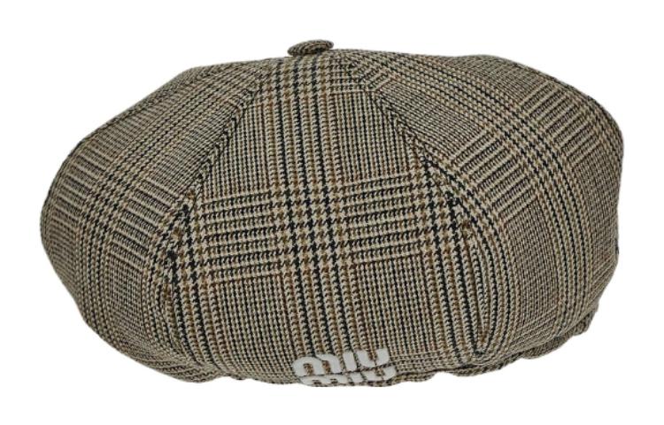 MIU MIU Virgin Wool Berets Women's Brown