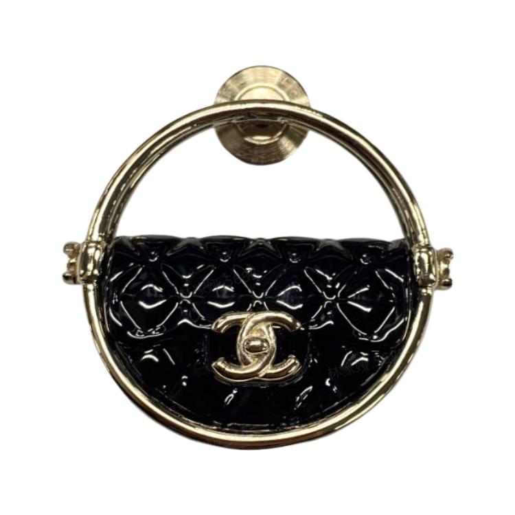 CHANEL Brooches Women's Gold/Black