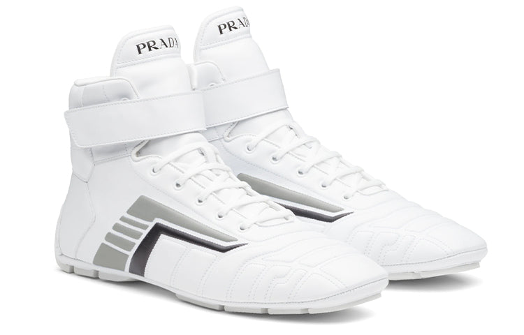 PRADA Ankle Length Outdoor Boots Men's White