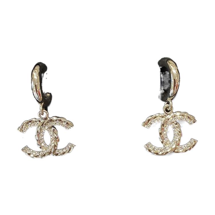 CHANEL Metal Earrings Women's Gold