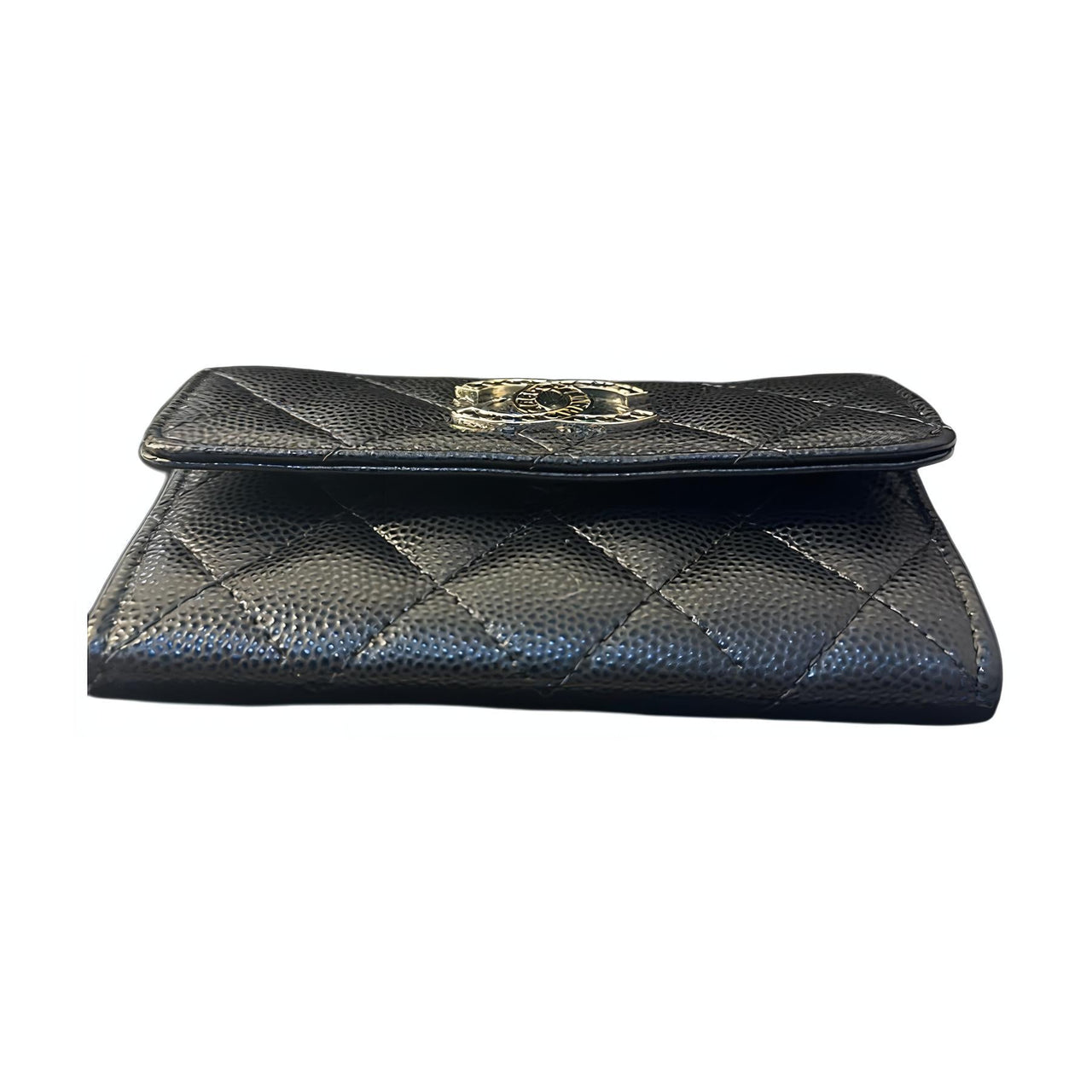 CHANEL Leather Coin Purses Card Holders Women's Black
