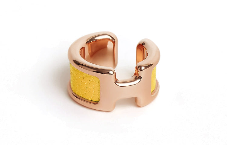 HERMES Clip-On Earrings Women's Rose Gold