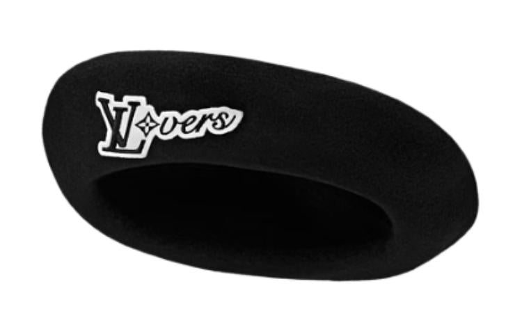 LOUIS VUITTON Sheep Wool Berets Men's Black