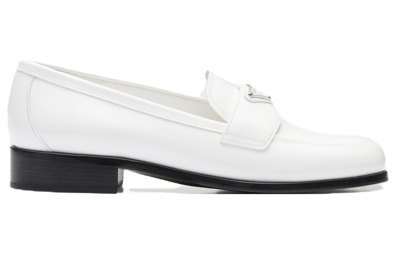 PRADA Patent Leather Loafers 'White' Women's
