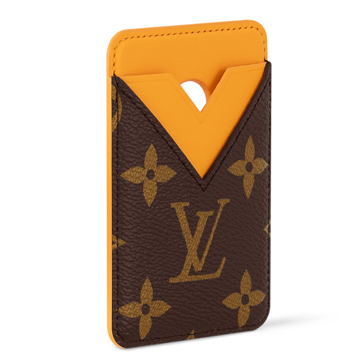 LOUIS VUITTON Canvas With Leather Card Holder Women's Saffron Yellow