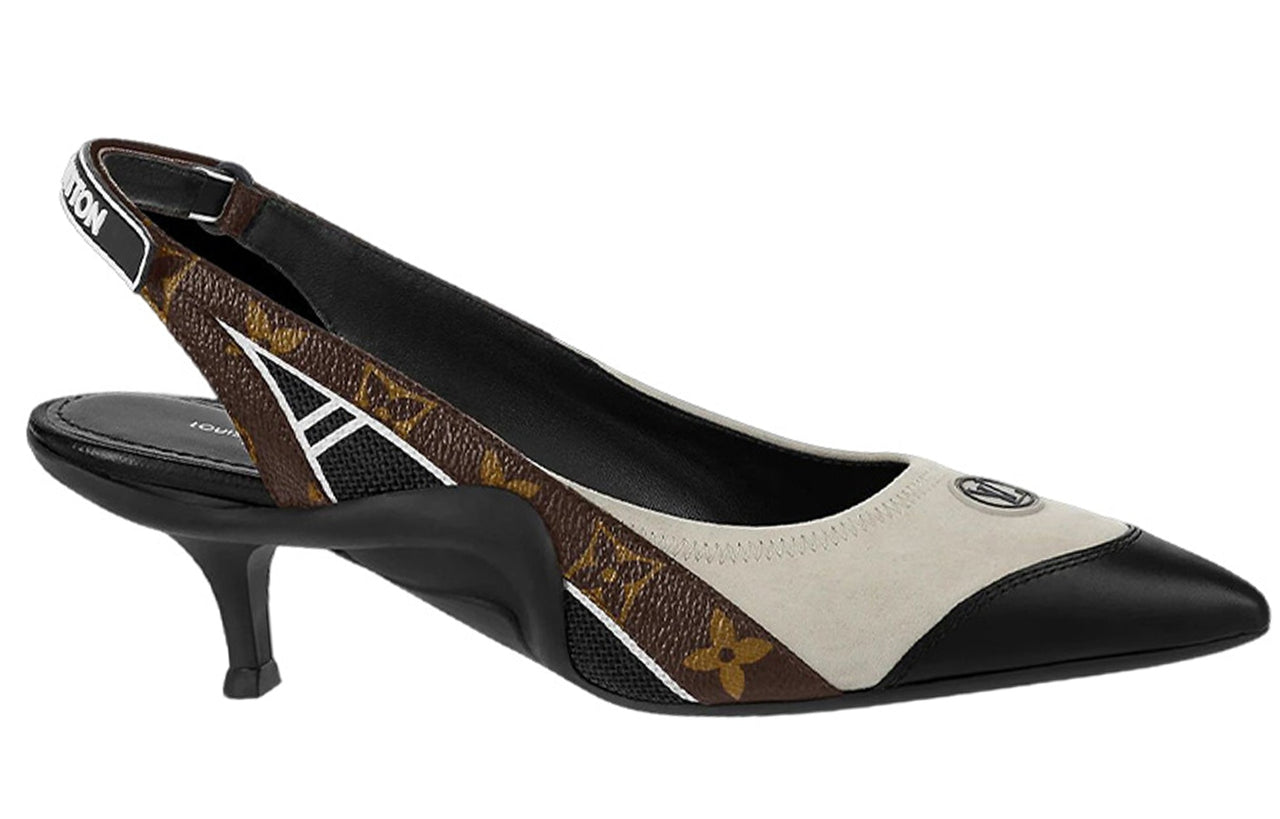 LOUIS VUITTON Archlight Slim Heel High Heels Women's Black Gray