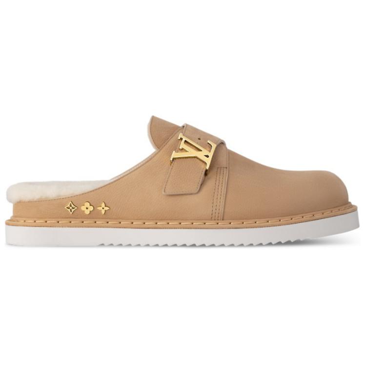 LOUIS VUITTON Easy Wrap-toe Slippers Men's Brown