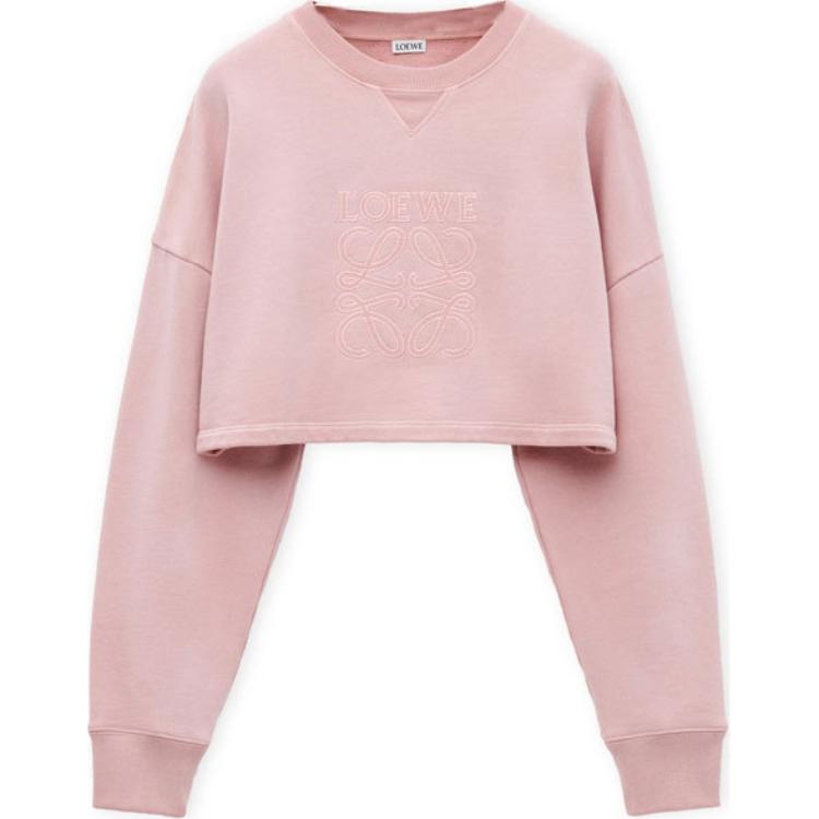 LOEWE Cropped Sweatshirt 'Pink'
