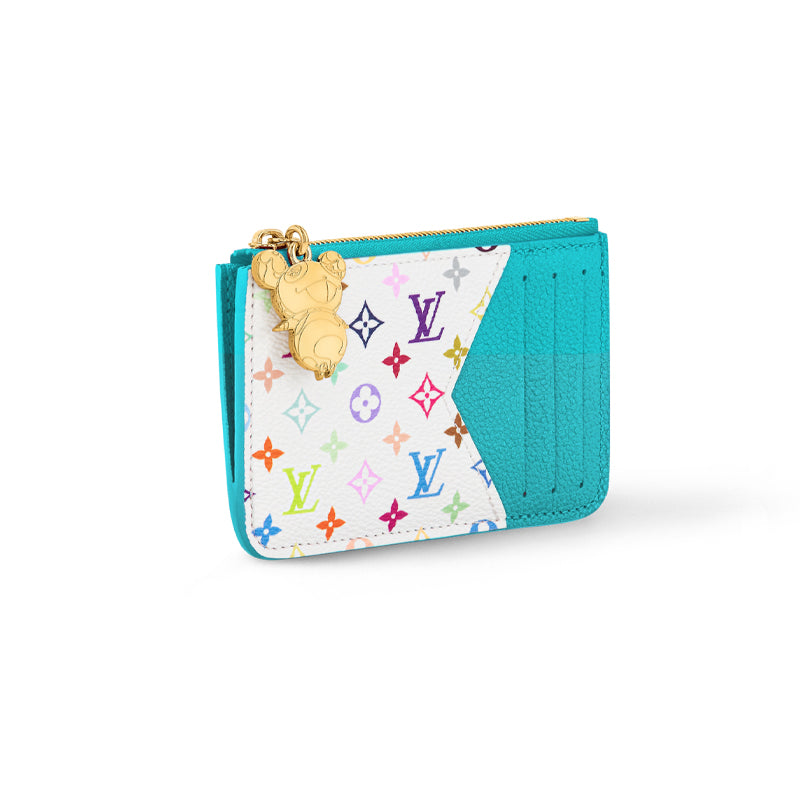 LOUIS VUITTON X Takashi Murakami Romy Card Holder Kabira Blue/White Multicolored