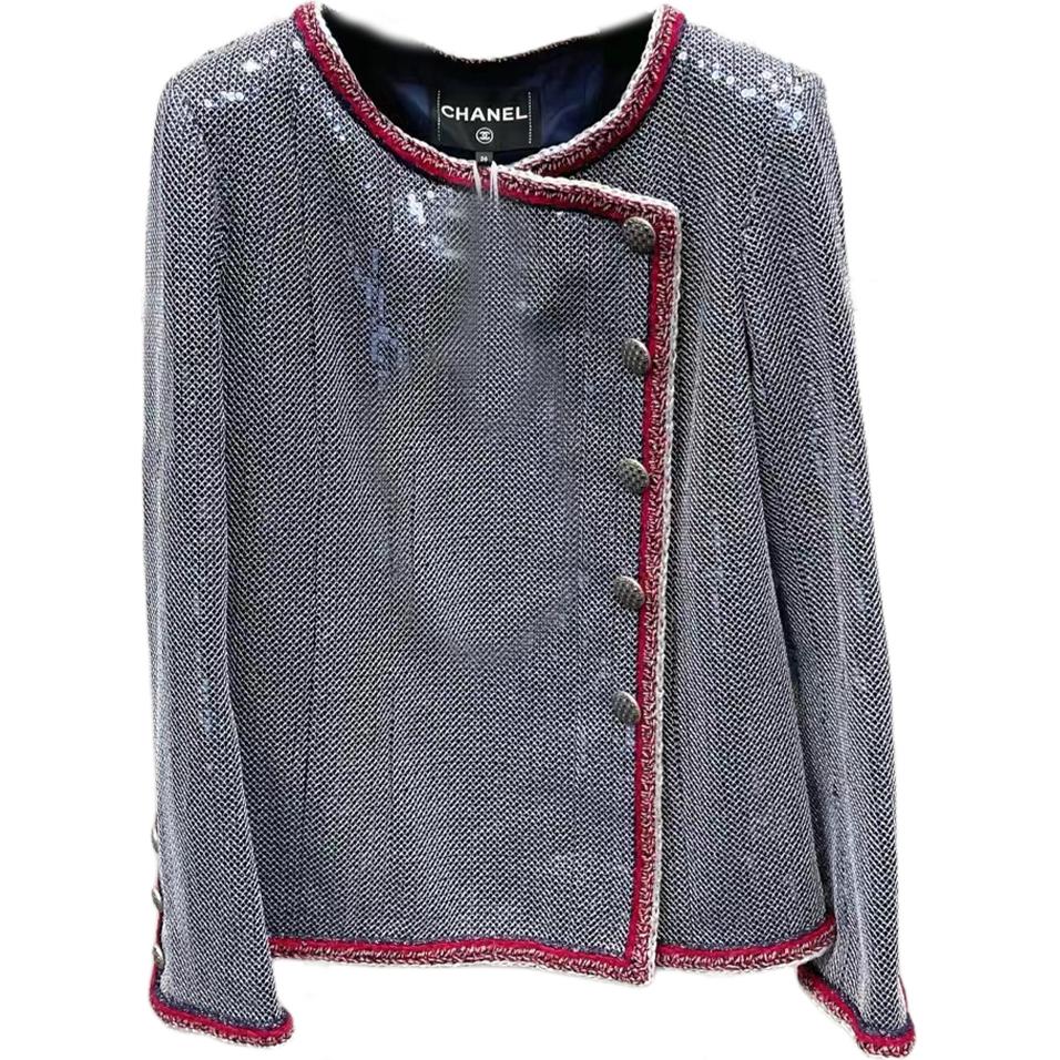 CHANEL Jackets Coats Women's Gray
