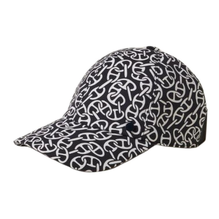 HERMES Polyamide Baseball Caps Women's Black
