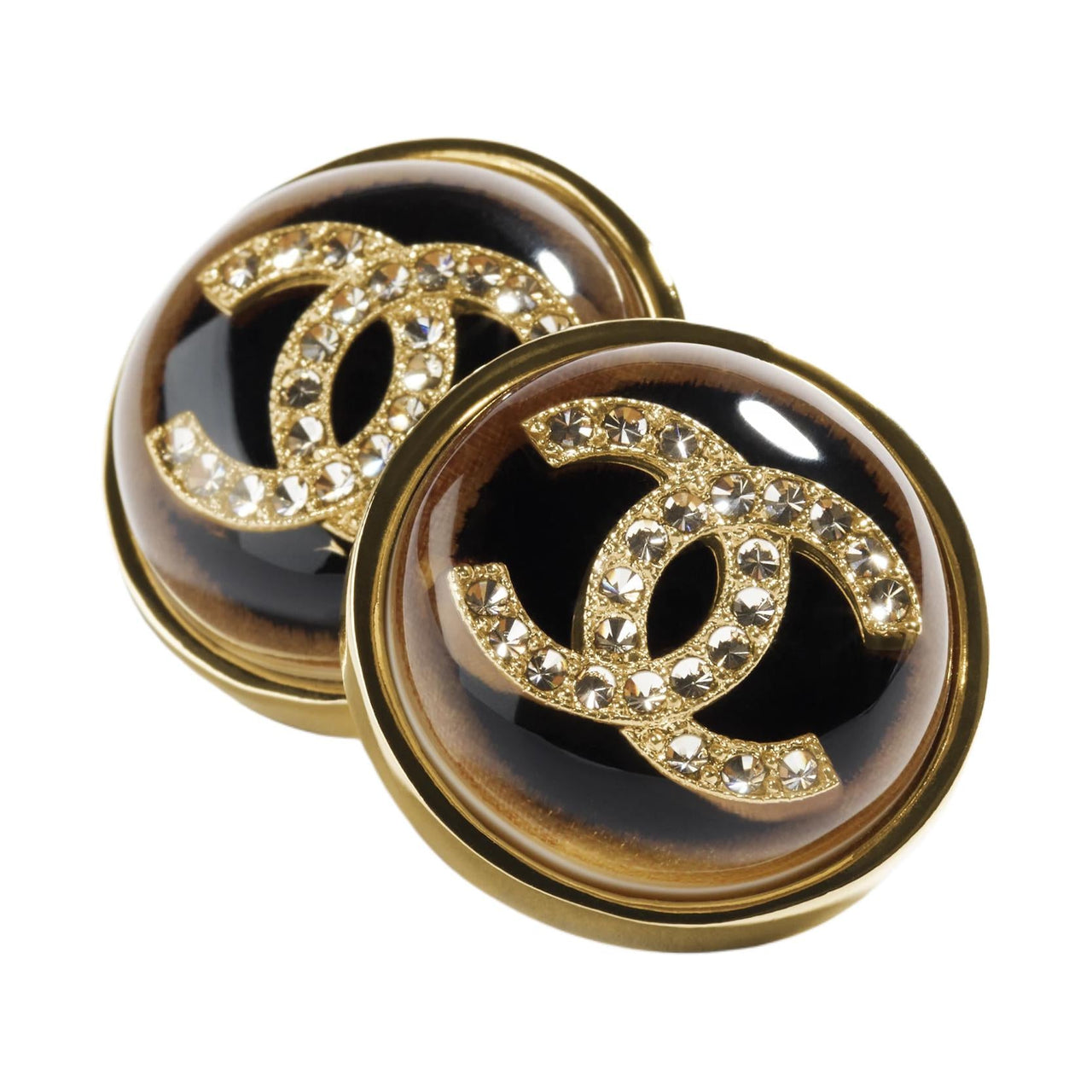 CHANEL Earrings Women's Black