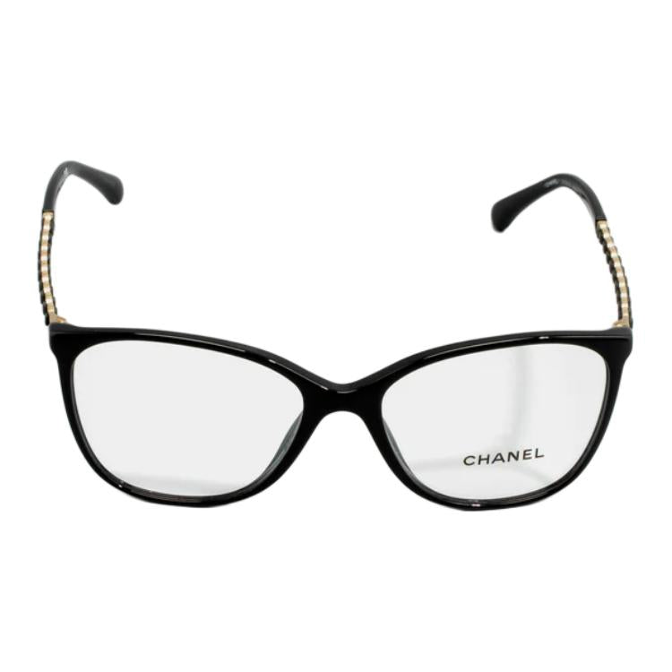 CHANEL Plate Frame Cat Eye Eyeglass Frames Unisex