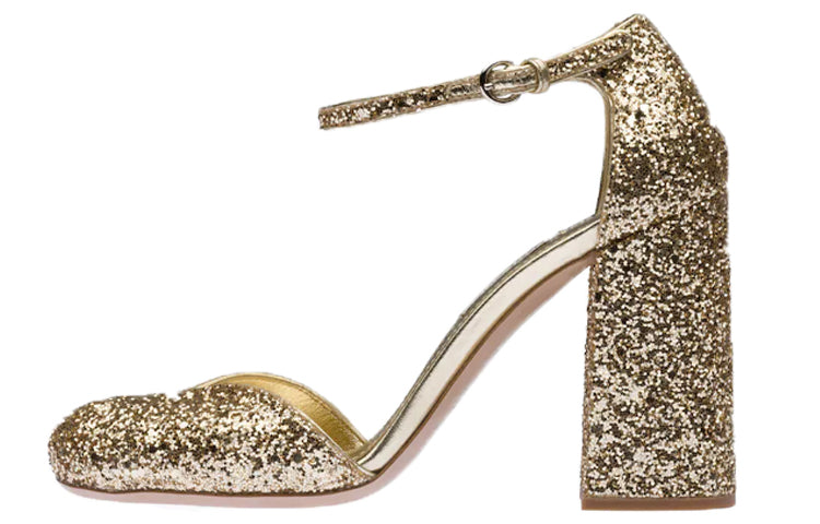 MIU MIU Chunky Heel High Heels 10cm Women's Pyrite