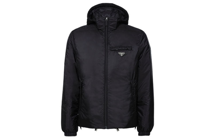PRADA Logo Plaque Padded Jacket