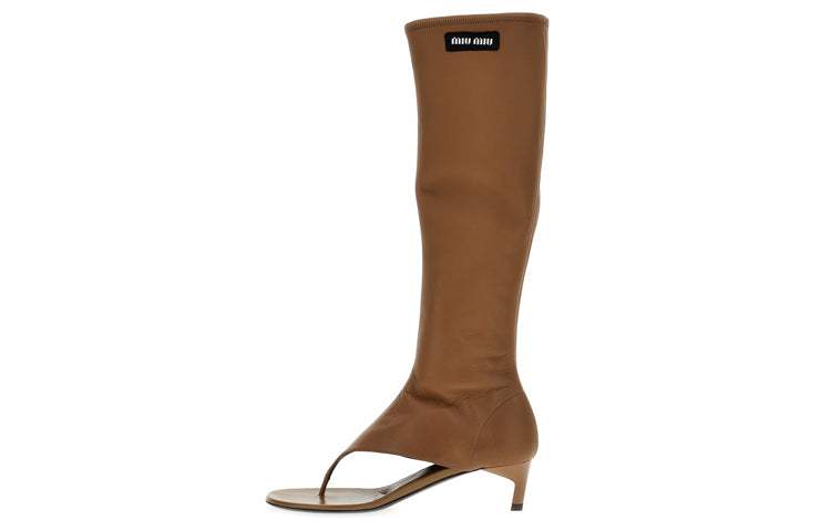 MIU MIU Knee high Boots Women's Brown