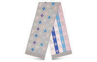 LOUIS VUITTON Wool Silk Knit Scarves Women's Multicolor Rainbow