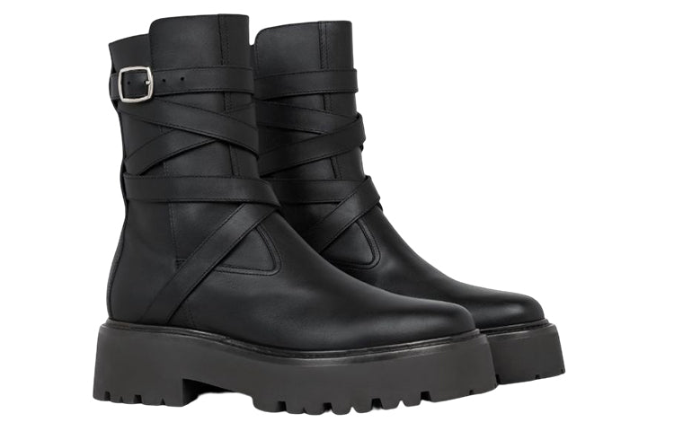 CELINE Ankle Boots 4.5cm Women's Black