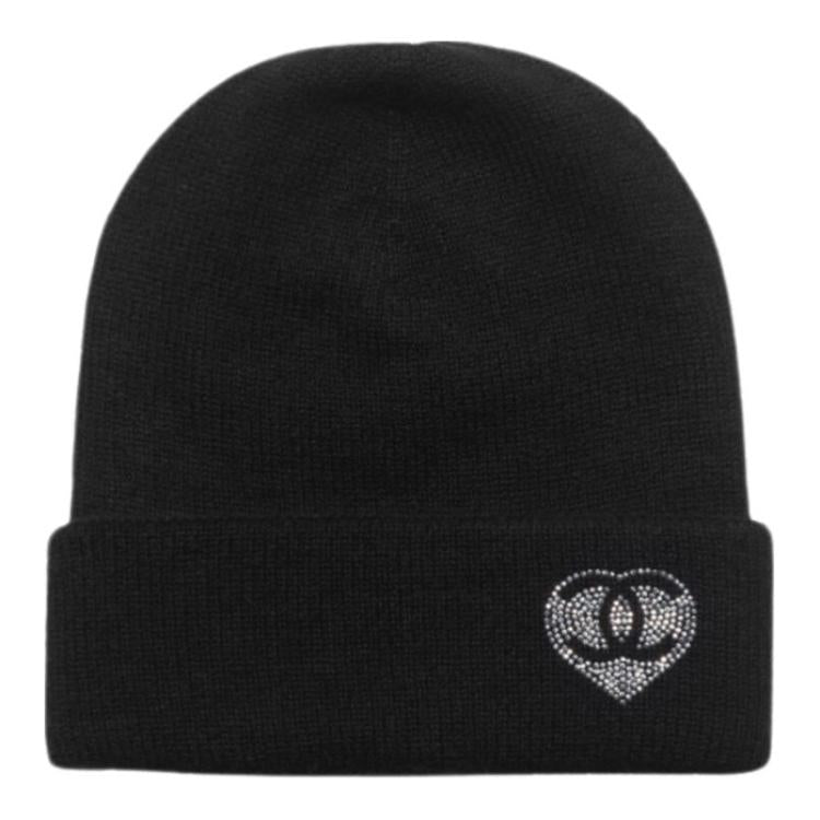 CHANEL Cashmere Beanies Women's Black