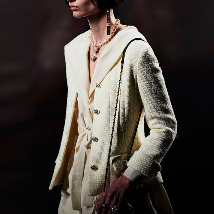 CHANEL Jacket Women's Light Yellow